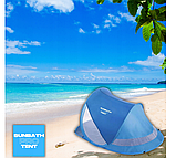 Пляжний намет парасолька SUN PRO Blue Lagoon блакитна 120 см х 190 м х 90 см, фото 11