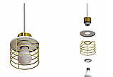 Підвісний стельовий світильник GLAMOUR Gold Chrome Copper Chandelier 947-BZ3, фото 9