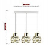 Підвісний стельовий світильник GLAMOUR Gold Chrome Copper Chandelier 947-BZ3, фото 10