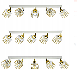 Стельова люстра світильник GLAMOUR із золотим хромом та міддю 947-BG5, фото 4