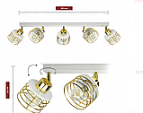 Стельова люстра світильник GLAMOUR із золотим хромом та міддю 947-BG5, фото 10