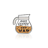 Брошь-значок BROCHE Напитки Кофе коричневая BRGV111633 NX, код: 7436940