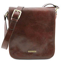 Мужской большой кожаный мессенджер Tuscany Leather Messenger TL141255 (Коричневый) хорошее качество