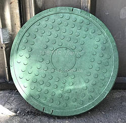 Люк садовий легкий - зелений полімерпіщаний