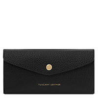 Женская кожаная сумка конверт Tuscany Leather TL142322 (Черный) хорошее качество