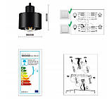 Підвісний стельовий світильник у стилі лофт Luxolar Spider E27 чорний 6 плафонів, фото 3