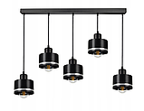 Підвісний стельовий світильник у стилі лофт Luxolar 383 E27 чорний 4 плафони на стрічці, фото 2