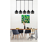 Підвісний стельовий світильник у стилі лофт Luxolar 383 E27 чорний 4 плафони на стрічці, фото 6