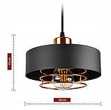 Підвісний стельовий світильник у стилі лофт Luxolar 754 E27 (3 плафони) з регулюванням висоти, фото 4