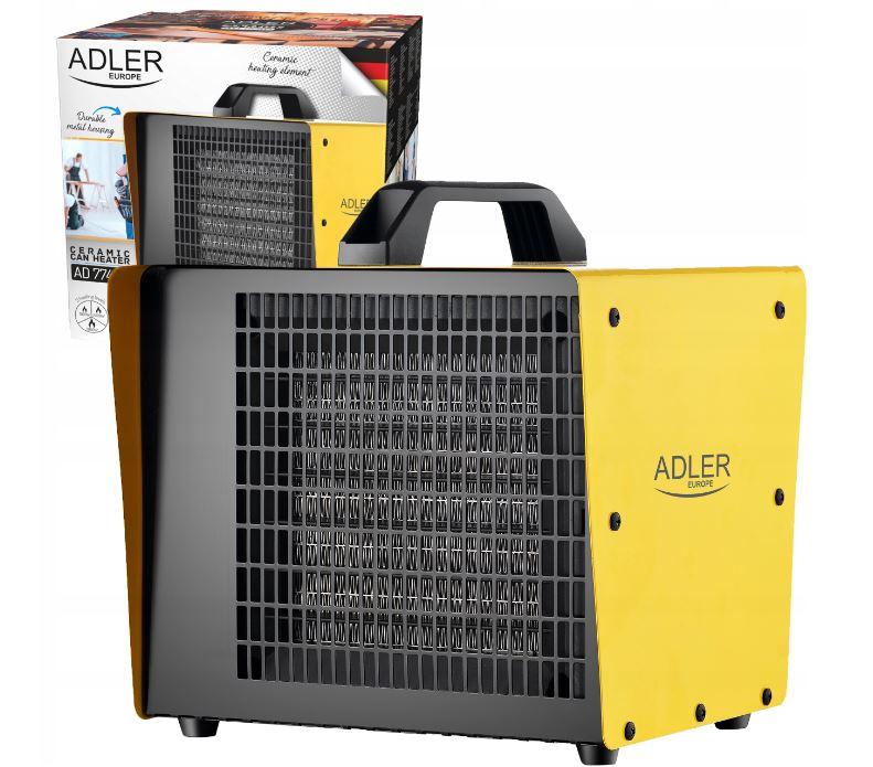 Тепловентилятор керамічний Adler AD 7740 3000 Вт жовтий, фото 1