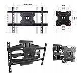 Кронштейн для телевізорів PLAZMA/LCD/TV 40" - 70" Ergosolid K600 з регулюванням нахилу, фото 7