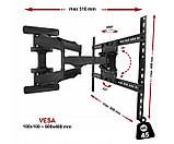 Кронштейн для телевізорів PLAZMA/LCD/TV 40" - 70" Ergosolid K600 з регулюванням нахилу, фото 8