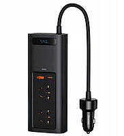 Автомобільний інвертор Baseus CRNBQ-A01 150W 220V чорний перетворювач напруги