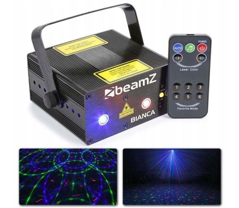 Лазерний проектор портативний з пультом BeamZ Bianca Double Laser RGB LASER лазерне шоу