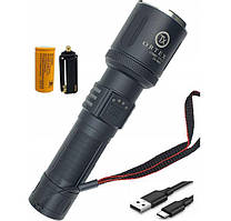 Ліхтарик ручний світлодіодний акумуляторний водонепроникний Ortex OX-8852 з функцією Powerbank