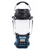 Багатофункціональний акумуляторний ліхтар з РК-дисплеєм 18 В Makita DMR055 + радіоприймач, фото 3