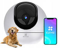 IP-камера видеонаблюдения Ezviz CS-C6 2K поворотная видеокамера внутреннего наблюдения FullHD WiFi