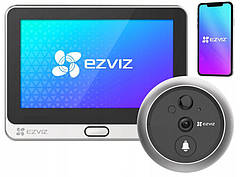 Дверний відеоглазок EZVIZ DP2C Wi-Fi з електронним видошукачем Wi-Fi глазок з камерою та датчиком руху