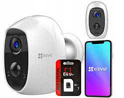 Циліндрична IP-камера відеоспостереження зовнішня Ezviz C3A 2 Mpx + карта пам'яті microSD Hikvision 64Gb