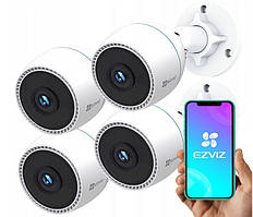 Вулична WiFi FullHD камера з мікрофоном зовнішня Ezviz C3T 2 Mpx (комплект 4 шт.)