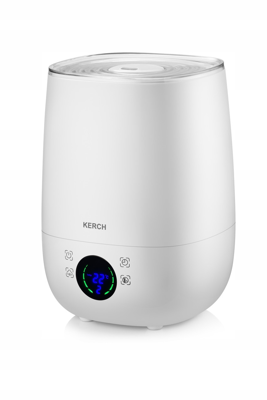 Іонізатор, ультразвуковий зволожувач повітря, дифузор KERCH ULTRASONIC, білий