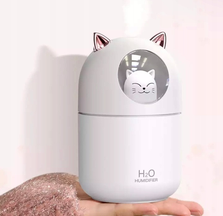 Ультразвуковой увлажнитель воздуха с котенком Shaxxz Humidifier Kitten, белый