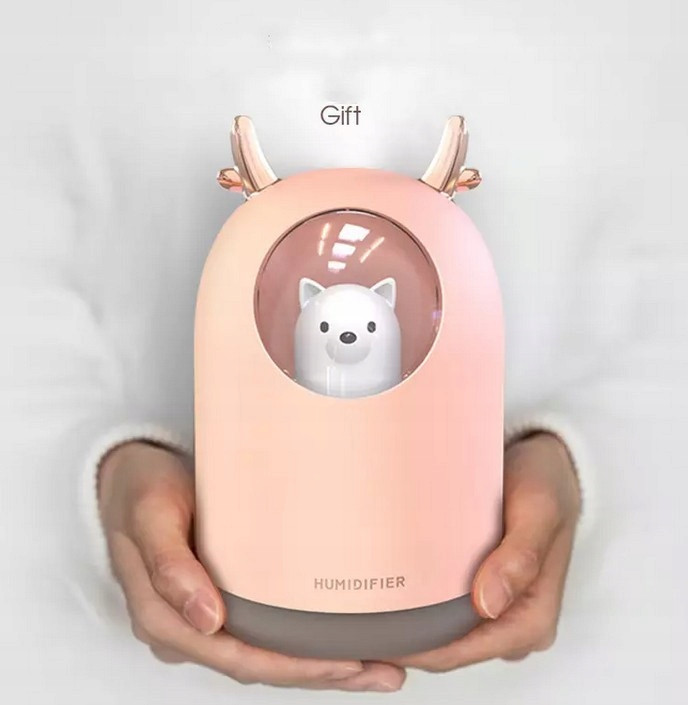 Зволожувач повітря аромадіфузор Cute Cat, рожевий