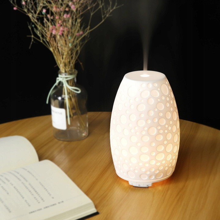 Ультразвуковий зволожувач-очисник повітря дифузор AROMA CERAMIC MOON, white
