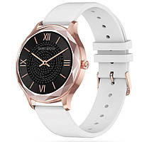 Годинник SMARTWATCH UNISEX PACIFIC 27-10 монітор артеріального тиску, білий/рожеве золото