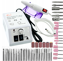 Фрезер для нігтів Red-Ice 12 Вт білий з фрезами