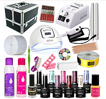 Набір манікюрний Red-Ice 80W LED UV лампа + аксесуари