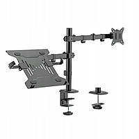 Кронштейн для одного монітора 17-32" з утримувачем для ноутбука 10-15.6"