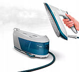 Праска з парогенератором Philips PerfectCare серії 6000 потужністю 2400 Вт,білий\синій, фото 4