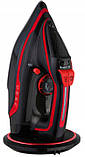 Бездротова парова керамічна праска 3000 ВТ, чорна, фото 2