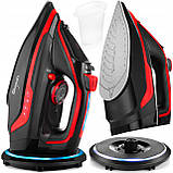 Бездротова парова керамічна праска 3000 ВТ, чорна, фото 9