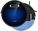 Робот пилосос миючий iLife B5 Max 2в1 синій, фото 3