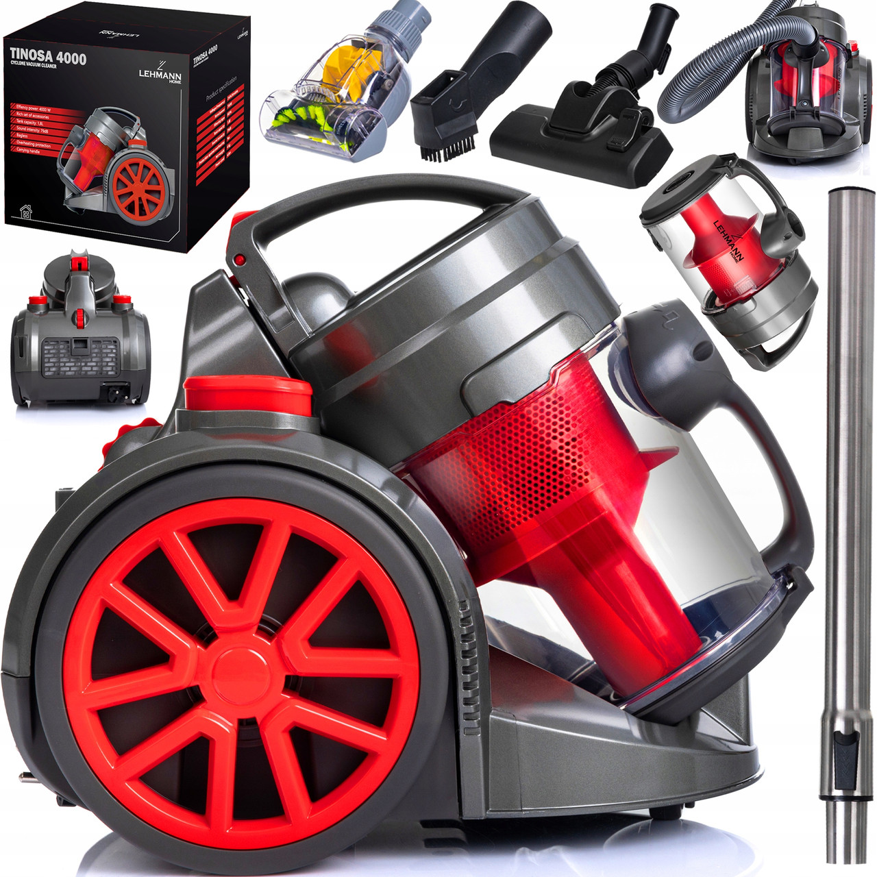 Пилосос езмішковий циклонний турбо Lehmann Tinosa 4000W