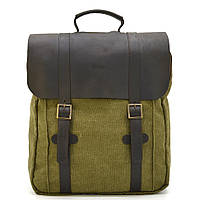 Сумка рюкзак для ноутбука из канвас TARWA RCh-3420-3md хаки PZ, код: 8345735