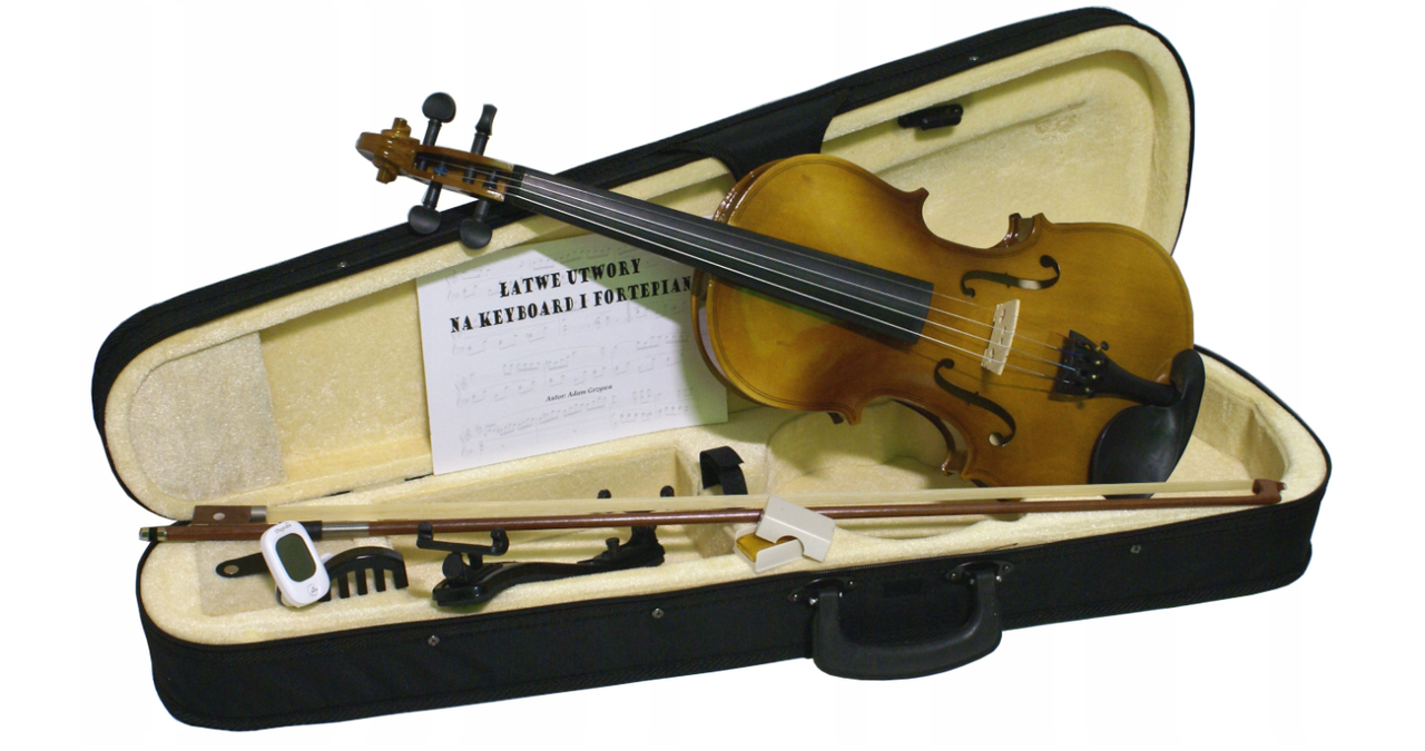 Скрипка Echo 0702 r. 3/4 у футлярі зі смичком нотами та каніфоллю + мікротюнери, фото 1