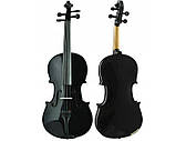 Дерев'яна скрипка в чорному кольорі V 10044BK, фото 2