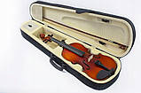 Скрипка дерев'яна Craftman коричнева зі смичком, фото 3
