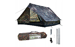 Військовий тактичний намет на двох Mil-Tec Mini Pack Super Flecktarn 205 cm x 145 cm x 100 cm