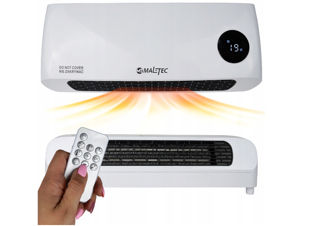 Керамічний тепловентилятор Maltec PT3800Wt 2000 Wз пультом управління, фото 1