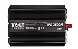 Перетворювач напруги інвертор Volt Polska IPS 2600 N 24V/230V 1300W/2600W модифікована синусоїда, фото 6