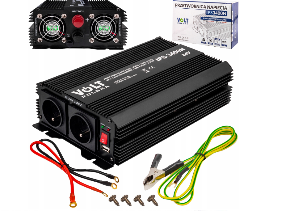 Перетворювач напруги інвертор Volt Polska IPS 3IPSN34024 24 V 1700 W модифікована синусоїда