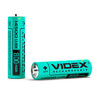 Аккумулятор VIDEX 14500 800 mAh Li-ion 3.7V Original Реальная емкость аккумуляторная батарейка батарея