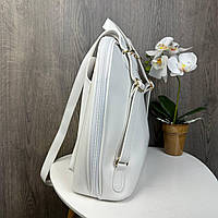 Городской женский рюкзак сумка 2 в 1, сумка-рюкзак для девушек классический прогулочный Белый хорошее качество
