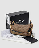 Coach Teri Shoulder Bag In Signature Canvas 24.5 x 14 x 6 см женские сумочки и клатчи хорошее качество
