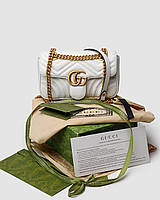 Gucci Marmont Mini Shoulder Bag, Gold Hardware 22 х 13.5 x 5.5 см женские сумочки и клатчи хорошее качество