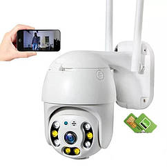 GSM вулична поворотна IP камера USAFEQLO USA-4G-A6-5Mp. iCSee